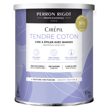 perron rigot cirepil tendre cotton strip wax tin 800g