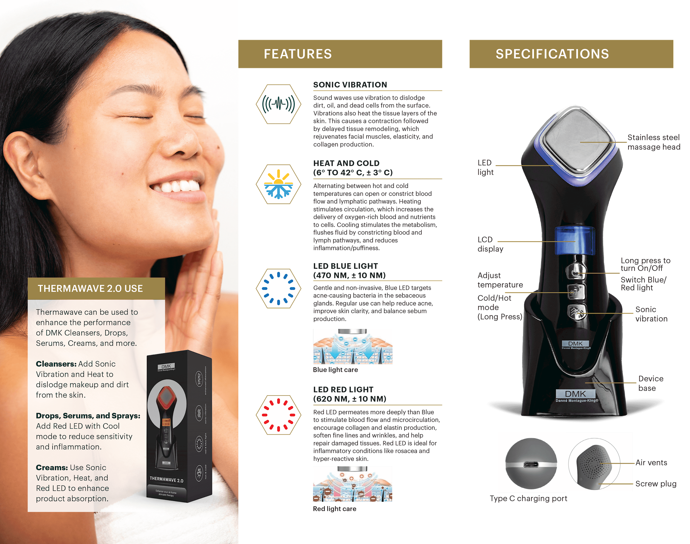 DMK Thermawave 2.0 Multi-Function Skincare Device (Banner)