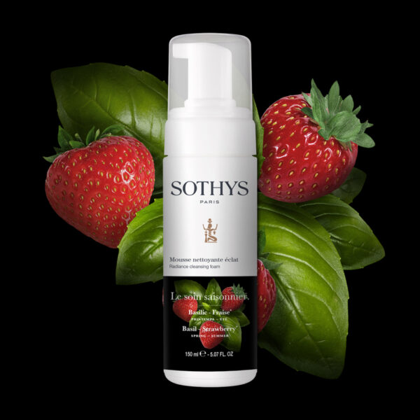 sothys radiance cleansing foam basil & strawberry (lifestyle)