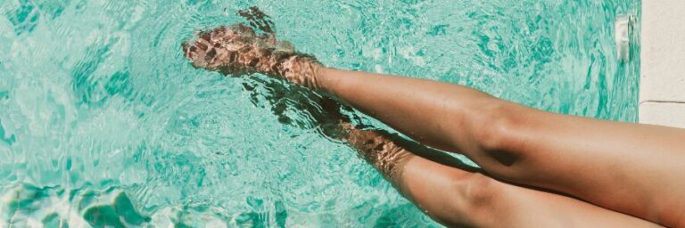 Perron Rigot Summer Routine Blog Pool Legs Header