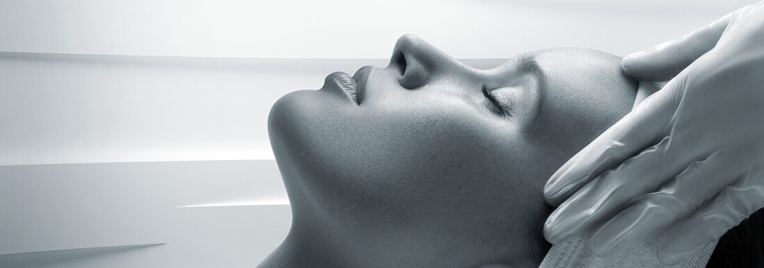 Sothys Education Calendar Banner: Woman receiving beauty treatment